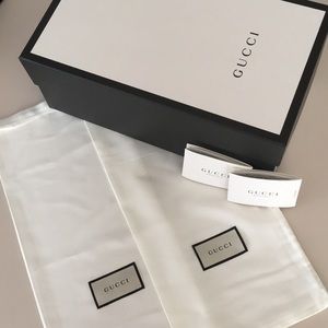 Gucci shoe box and bags